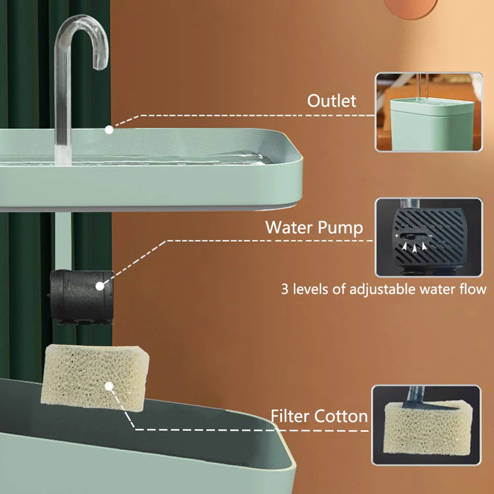 Ultra-Quiet Cat Water Fountain Filter Smart
