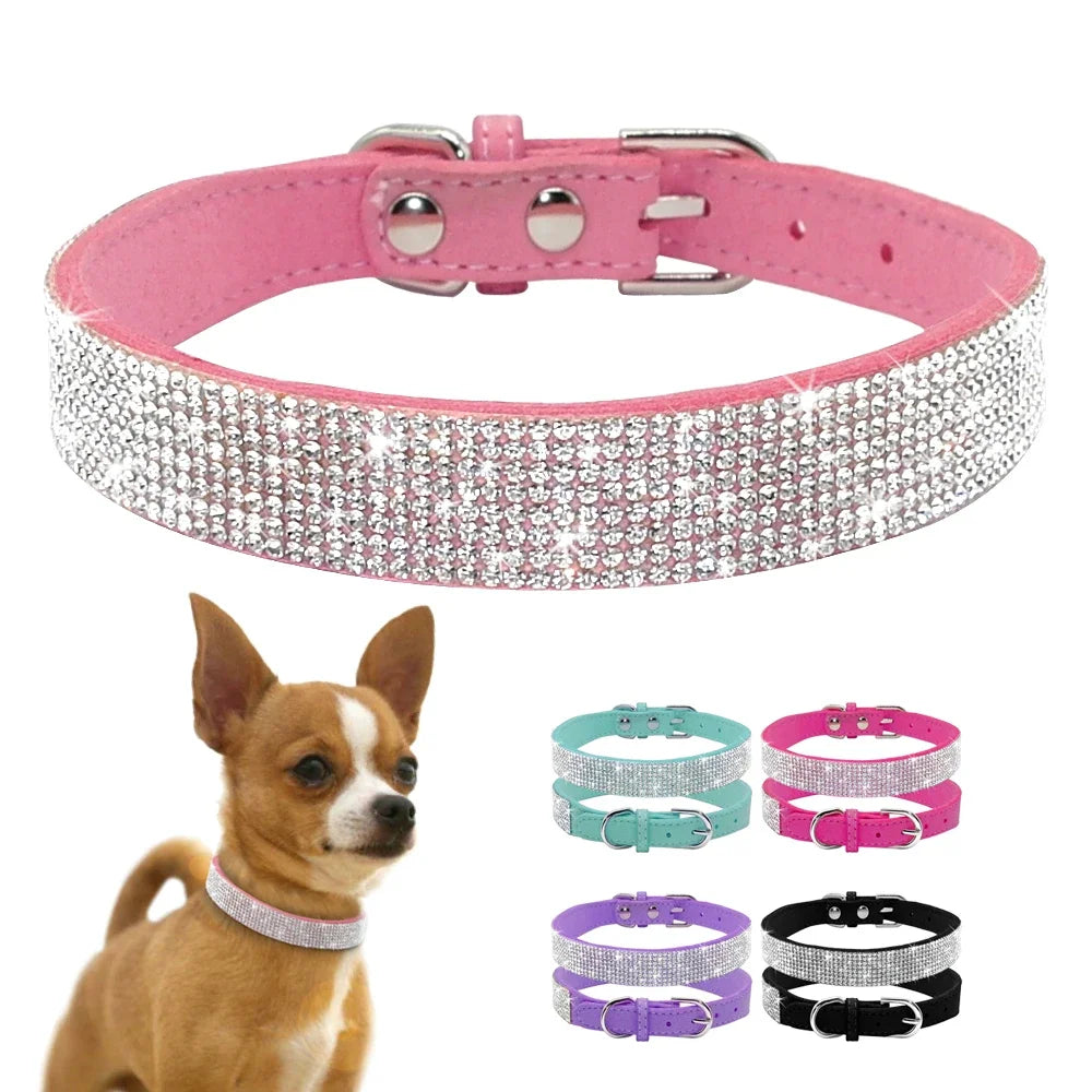 Dog Collar Crystal Glitter Rhinestone Pet